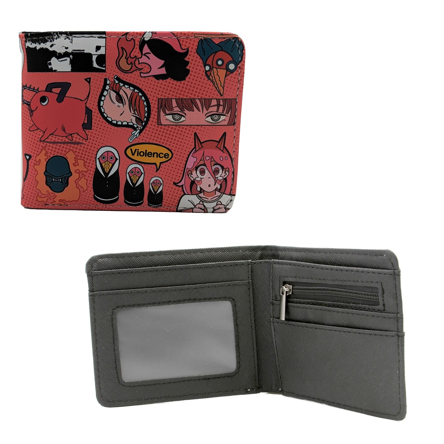 Chainsaw Man Bi-Fold Wallet – VIOLENCE New (Anime 4×5″ Credit Card Billfold)