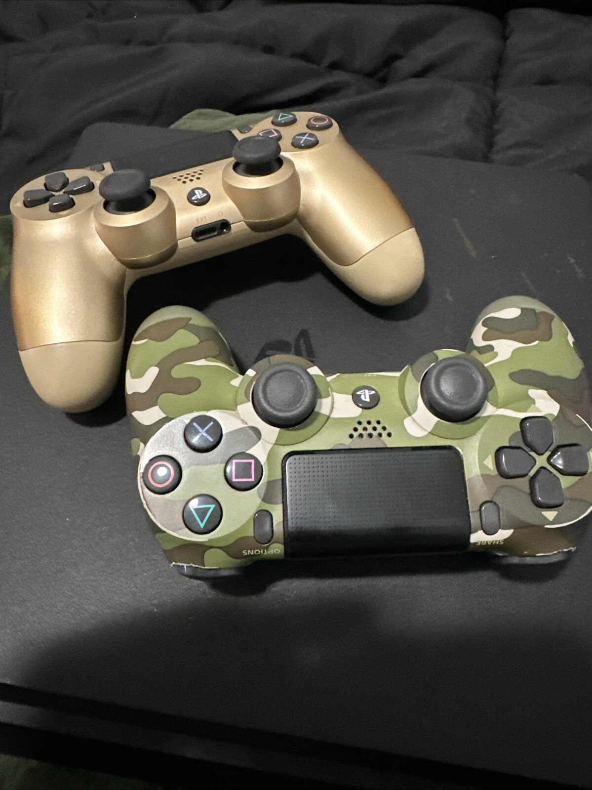 Sony PlayStation 4 Slim 500GB Gaming Console with 2 Controllers – Camo & Gold