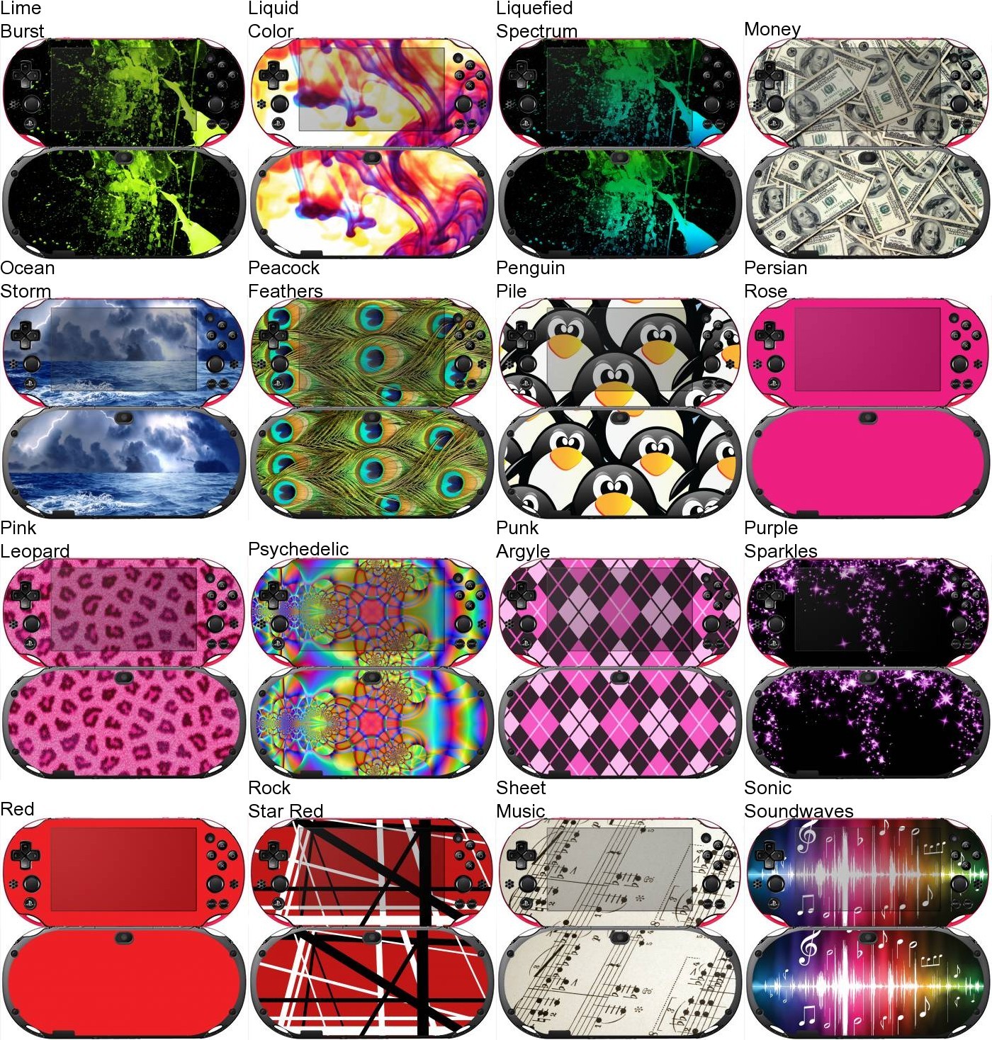 Choose Any 1 Vinyl Decal/Skin Design for Sony PS Vita PCH-2000 -Buy 1 Get 1 Free
