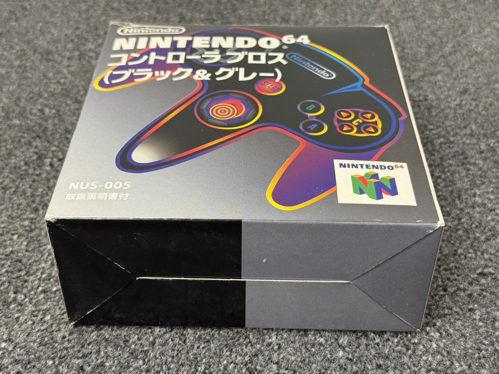 Nintendo 64 Black & Gray Japanese Limited Edition N64 Controller Complete In Box