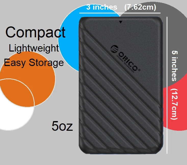 1TB or 500GB External Hard Drive for Nintendo Wii U Orico Expansion Drive