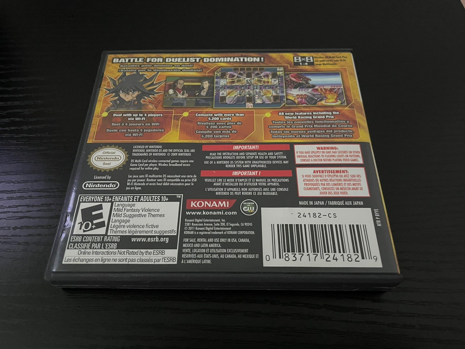 COMPLETE Yu-Gi-Oh 5D’s World Championship 2011: Over the Nexus (Nintendo DS)