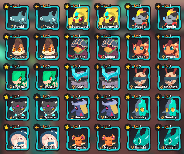 Temtem – All Perfect 7/7SVs Temtems with All Egg Move – Buy 3 Get 1 Free