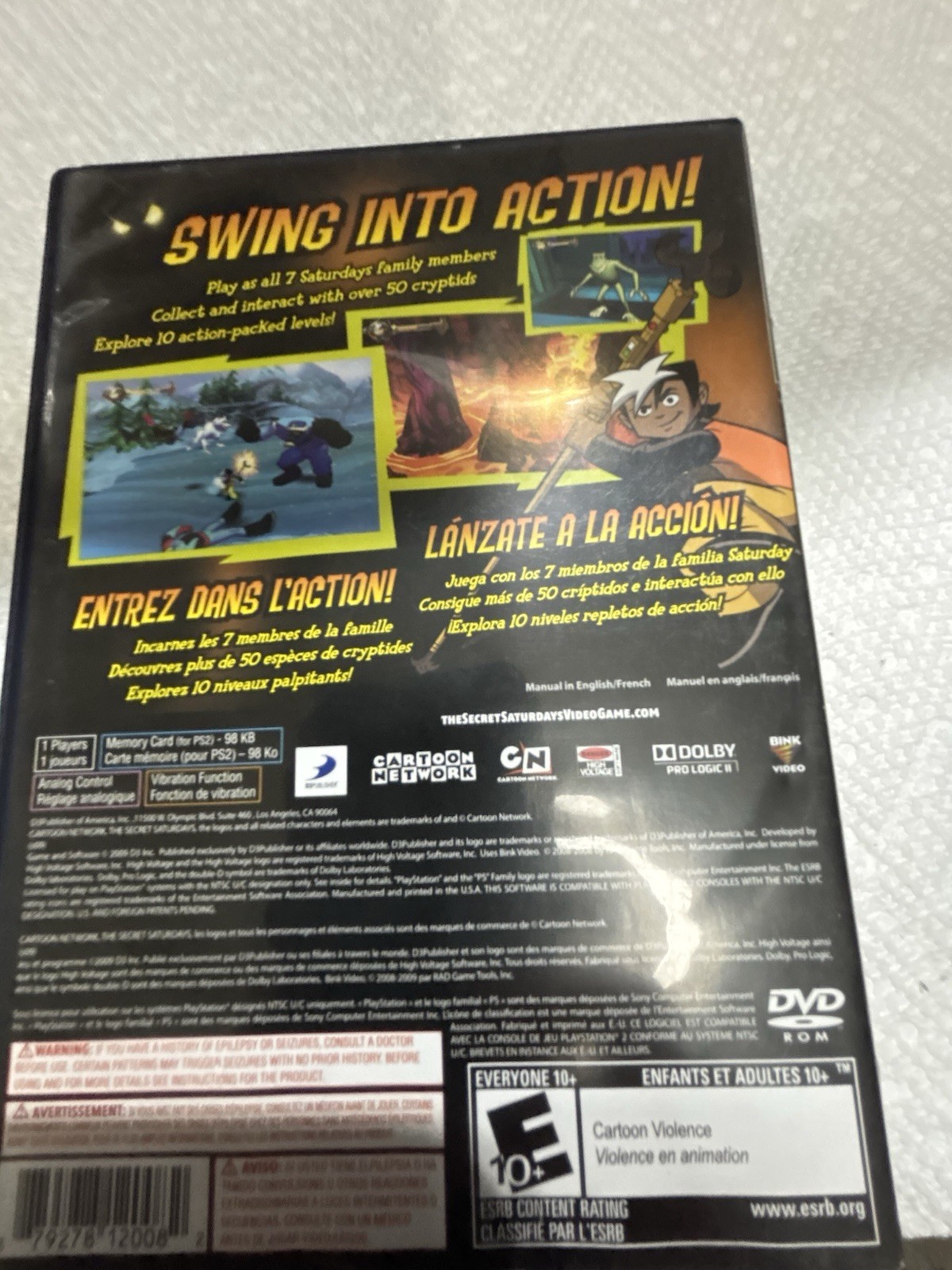 D3Publisher The Secret Saturdays Beasts 5th Sun PS2 NTSC-U/C E10+ 2009