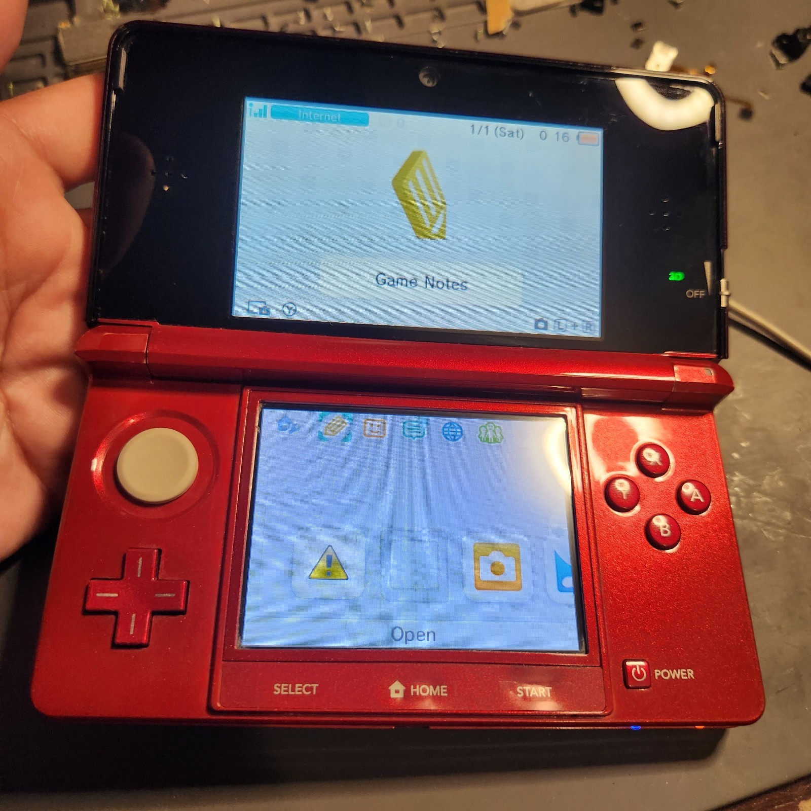 Nintendo 3DS Handheld Game Console Flame Red