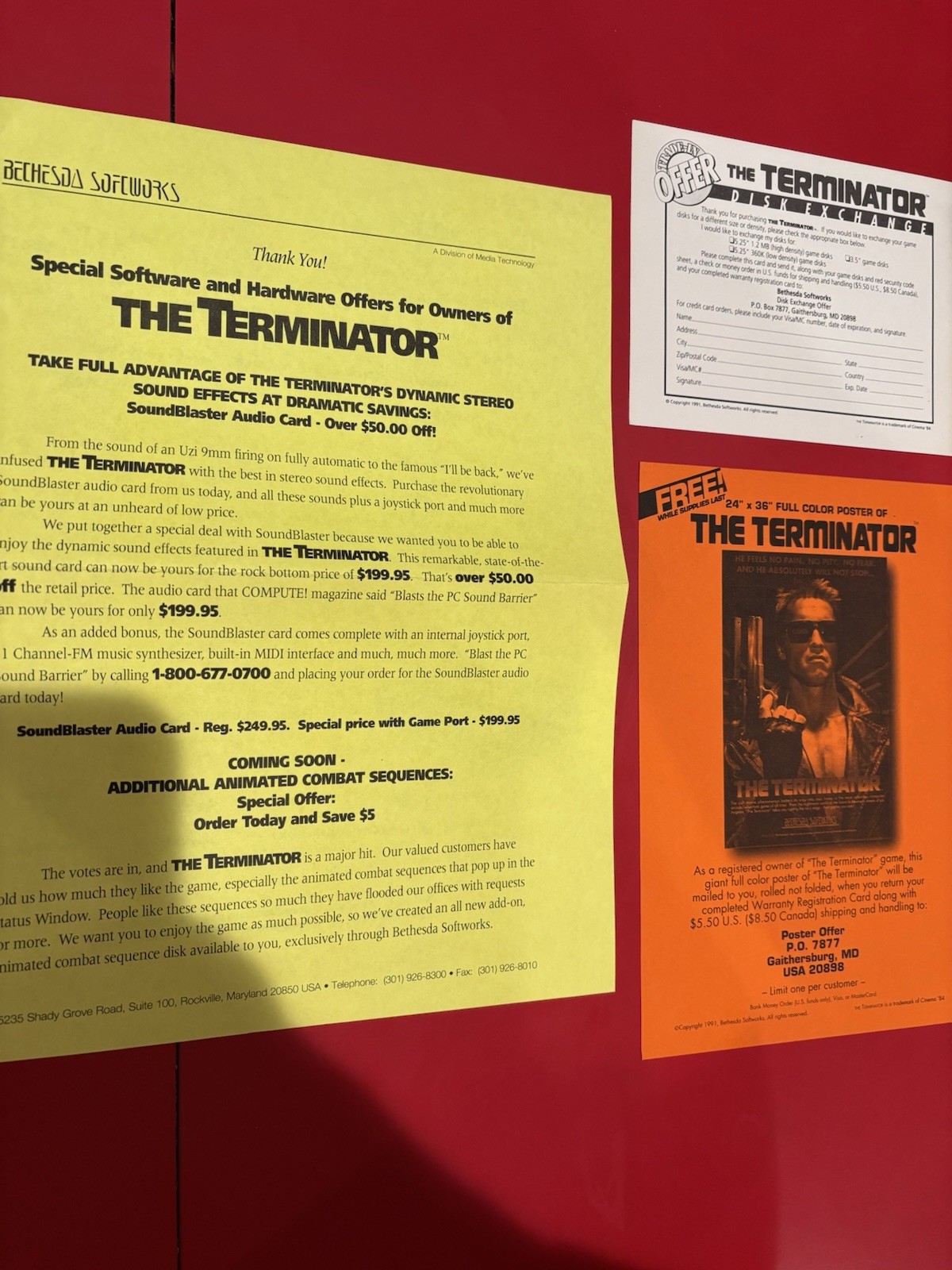 Bethesda Softworks The Terminator 1991 PC Game (2) 3.5 disks