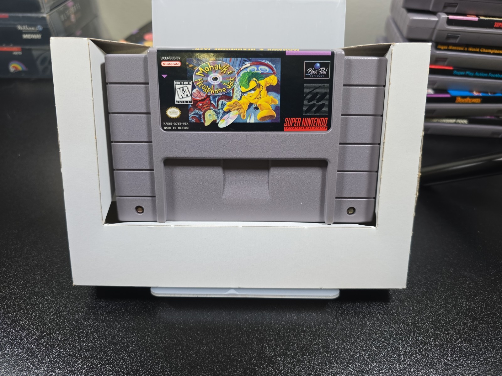 Mohawk and Headphone Jack (Super Nintendo, 1996) With Phone Card & Registration