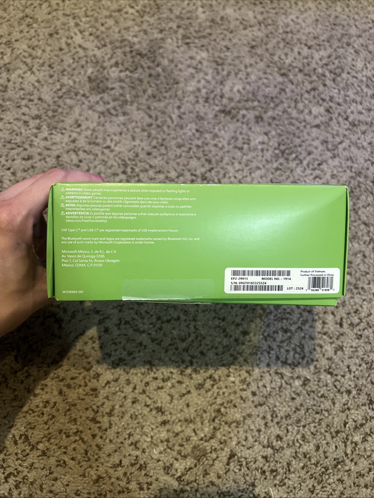 Xbox Series X|S Special Edition Controller Velocity Green Box Only