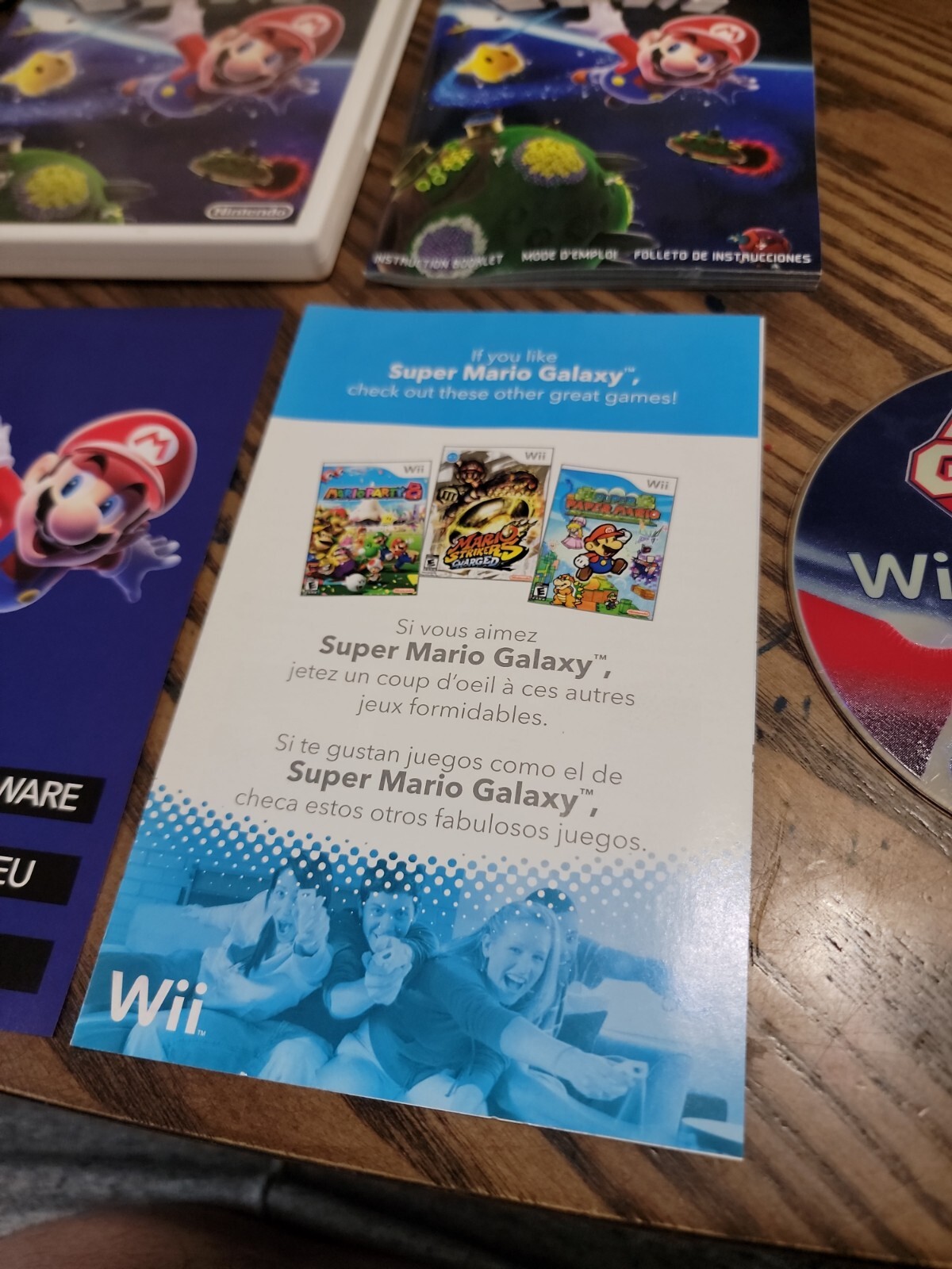 Super Mario Galaxy (Nintendo Wii, 2007) CIB. ACCEPTABLE CONDITION. FREE SHIPPING