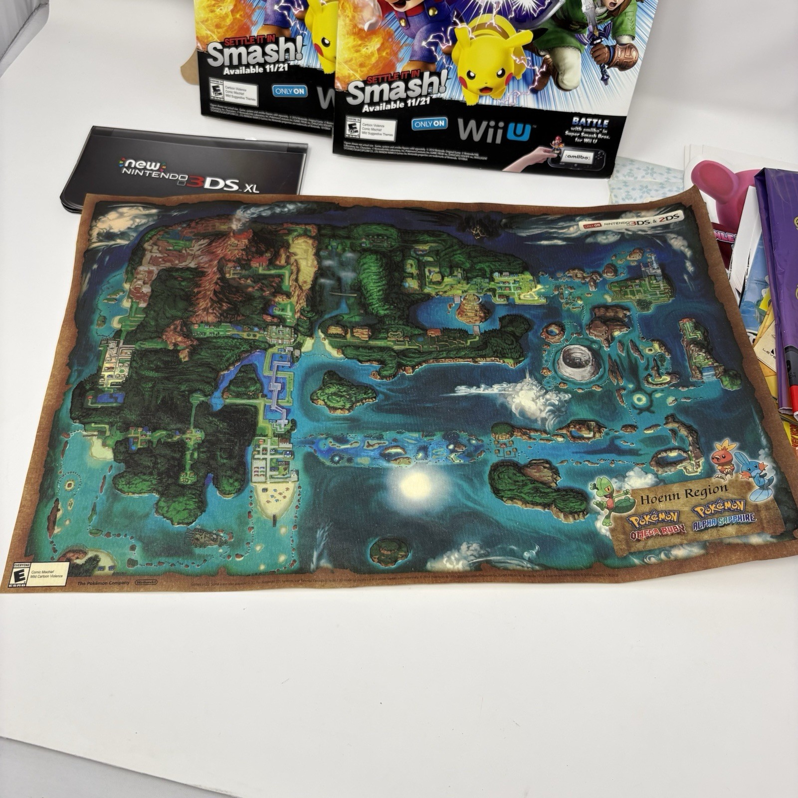 Nintendo Pokemon Smash Bros Promotional Lot Standee Posters Stickers Promo