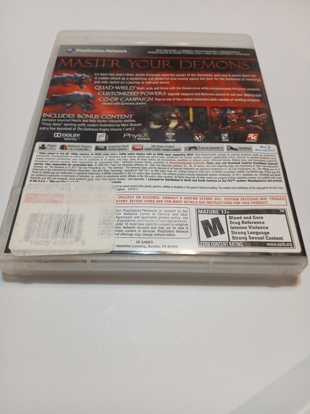 The Darkness II — Limited Edition (Sony PlayStation 3, 2012)
