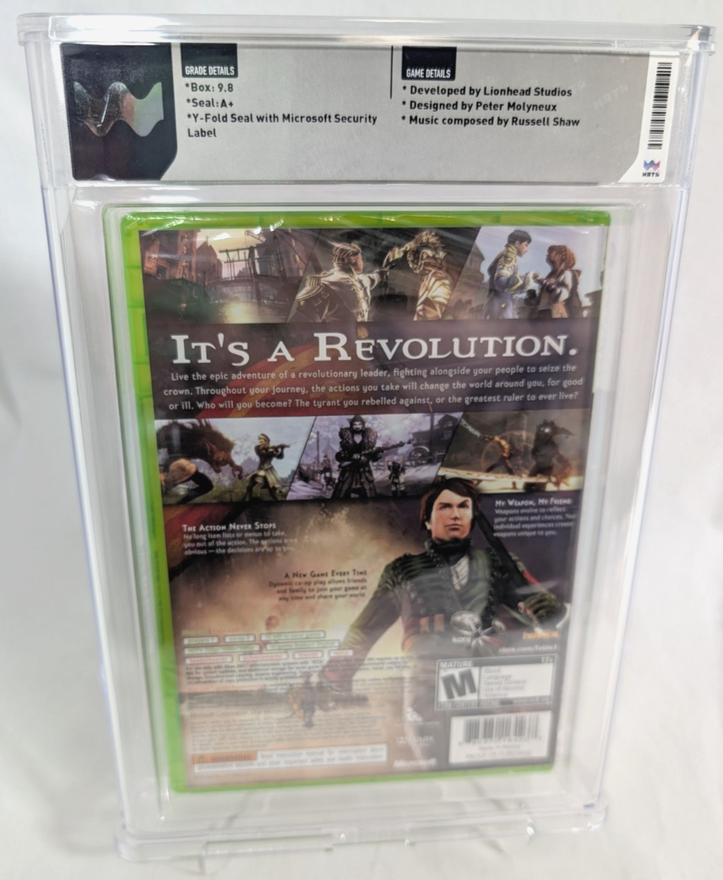 WATA 9.8 Graded SEALED 2010 FABLE III 3 Microsoft Xbox 360 A+ Seal Video Game