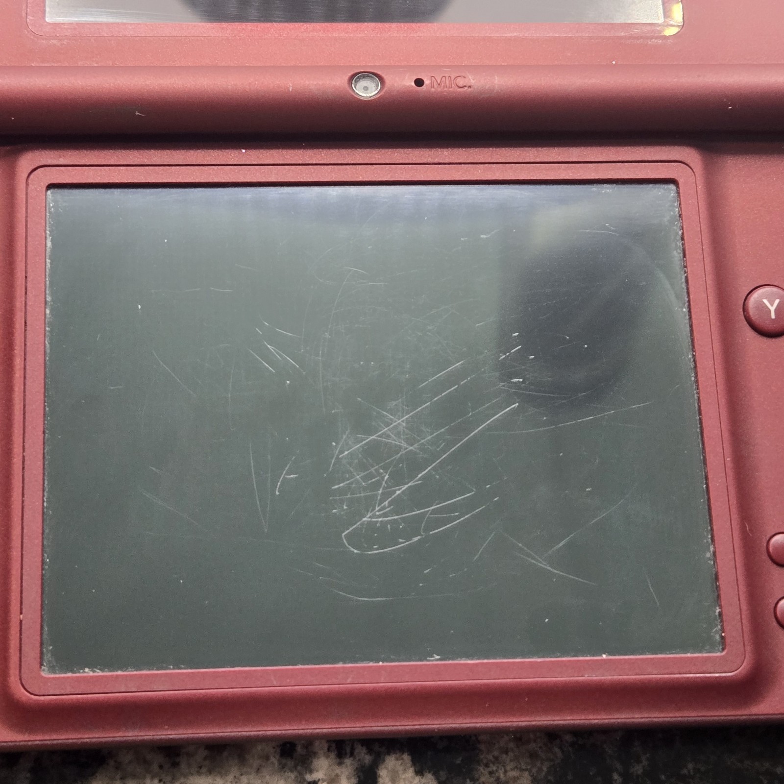 Nintendo DSI XL Burgundy/ Wine Red Console And Charger NO STYLUS Tested Working