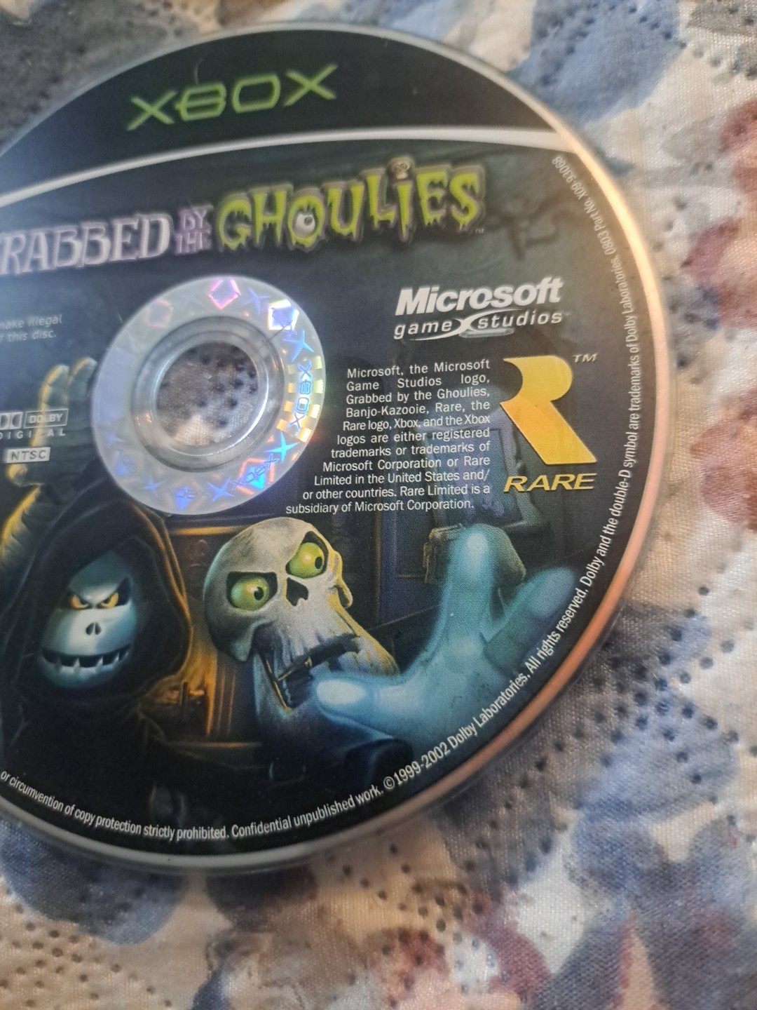 Grabbed by the Ghoulies (Microsoft Xbox, 2003) Disc & Clear Case Only Pre-owned