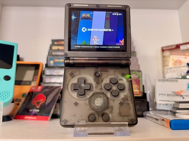 Anbernic RG35XX SP Retro Clamshell Handheld Game Console Black Trasnparent