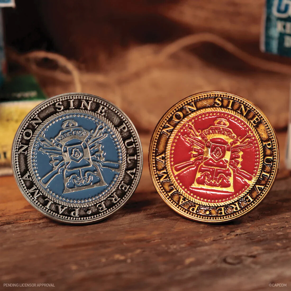 Resident Evil 4 Metal Shooting Gallery Tokens Coin Set of Two