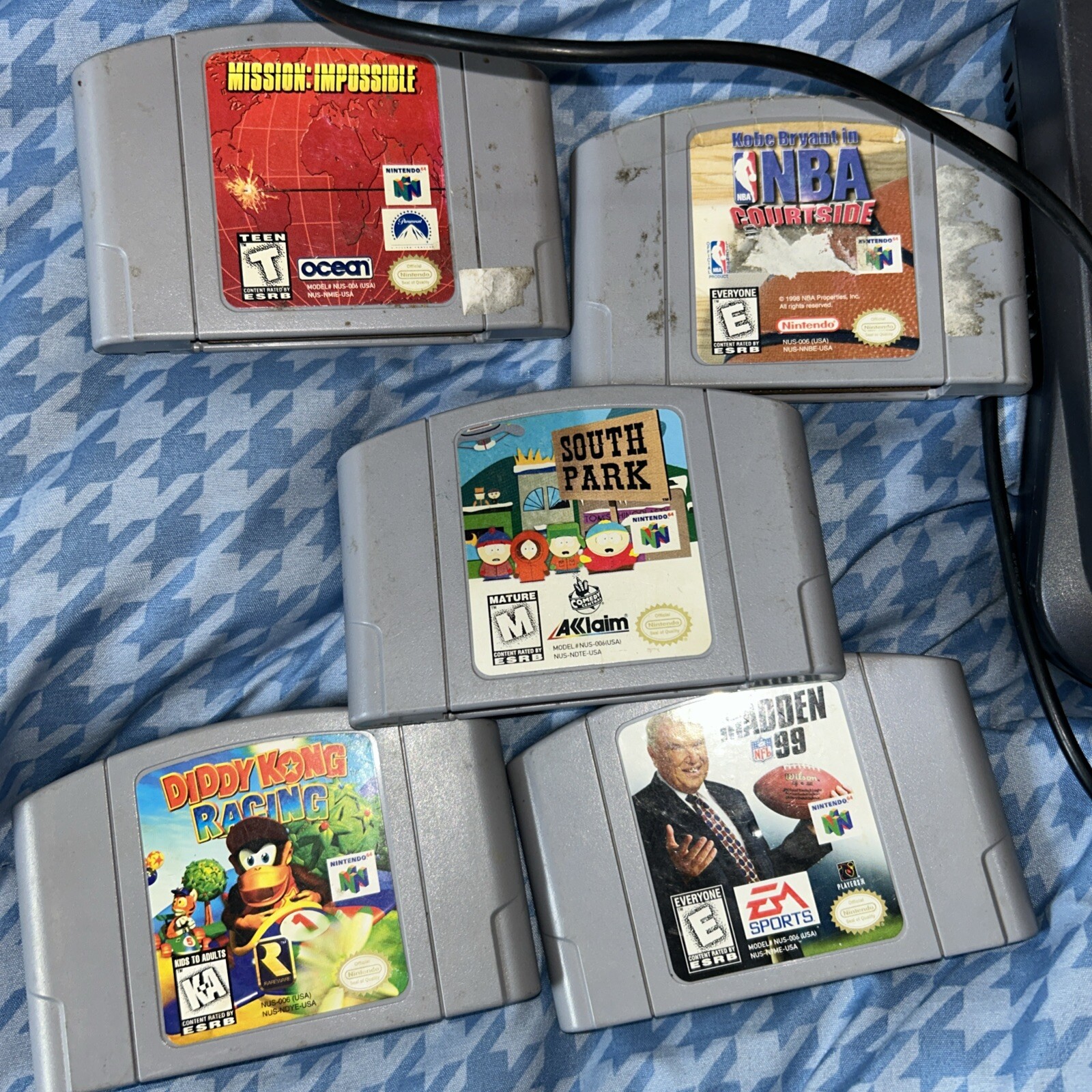 Nintendo 64 N64 System Console With 5 Games Diddy Kong Racing South Park Mission