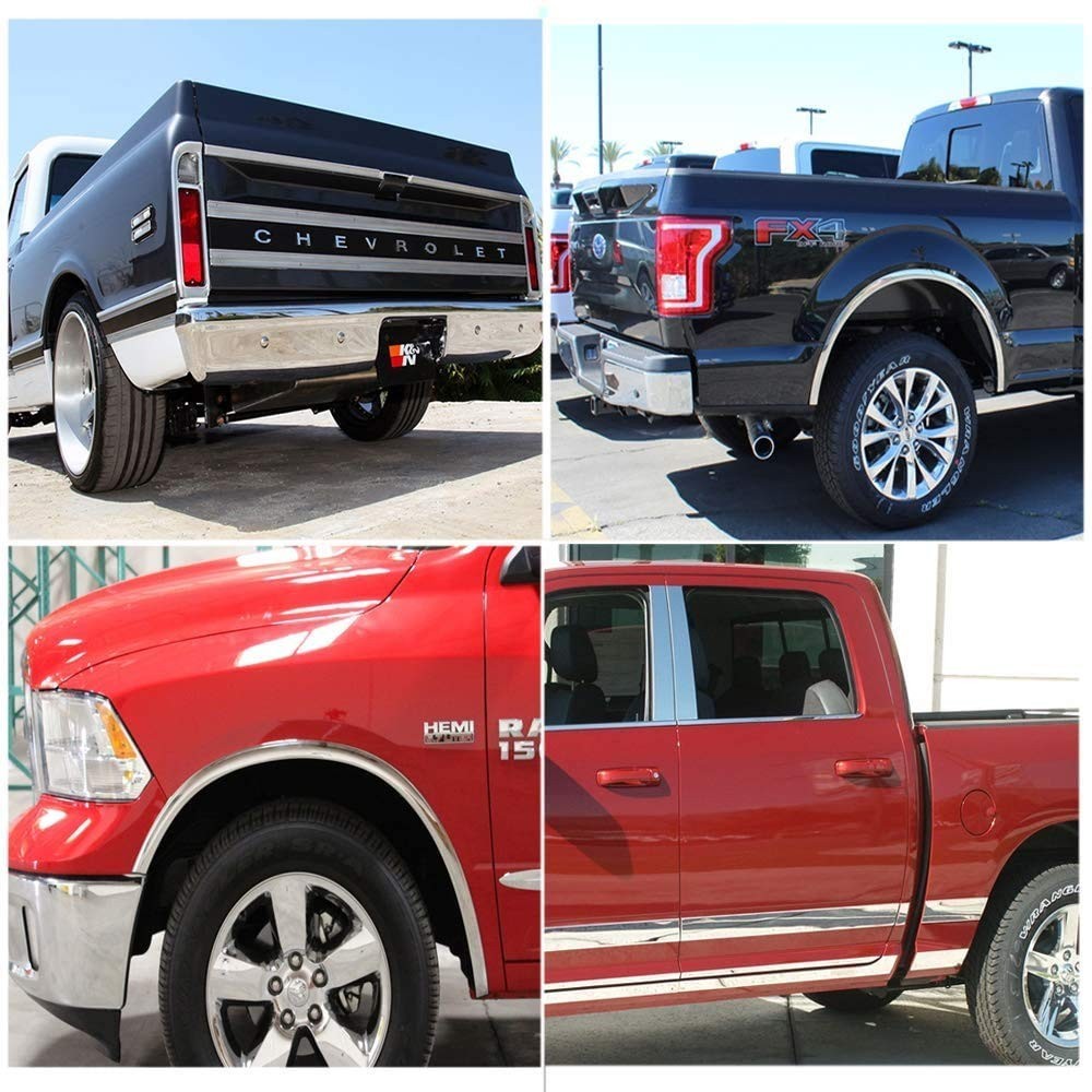 16FT Heavy Duty Chrome Trim Molding 2″ UV Protected Scratch-Proof for Truck RV B