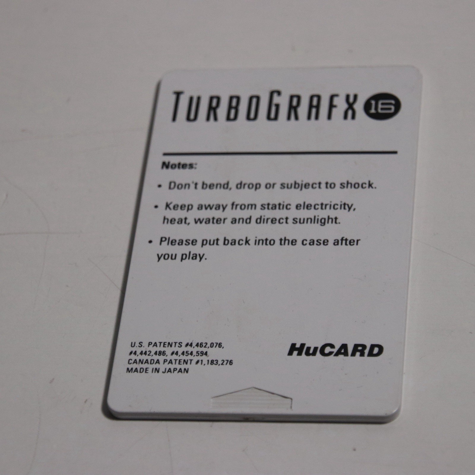 Bonks Adventure TurboGrafx 16 loose- For Parts / Not Working