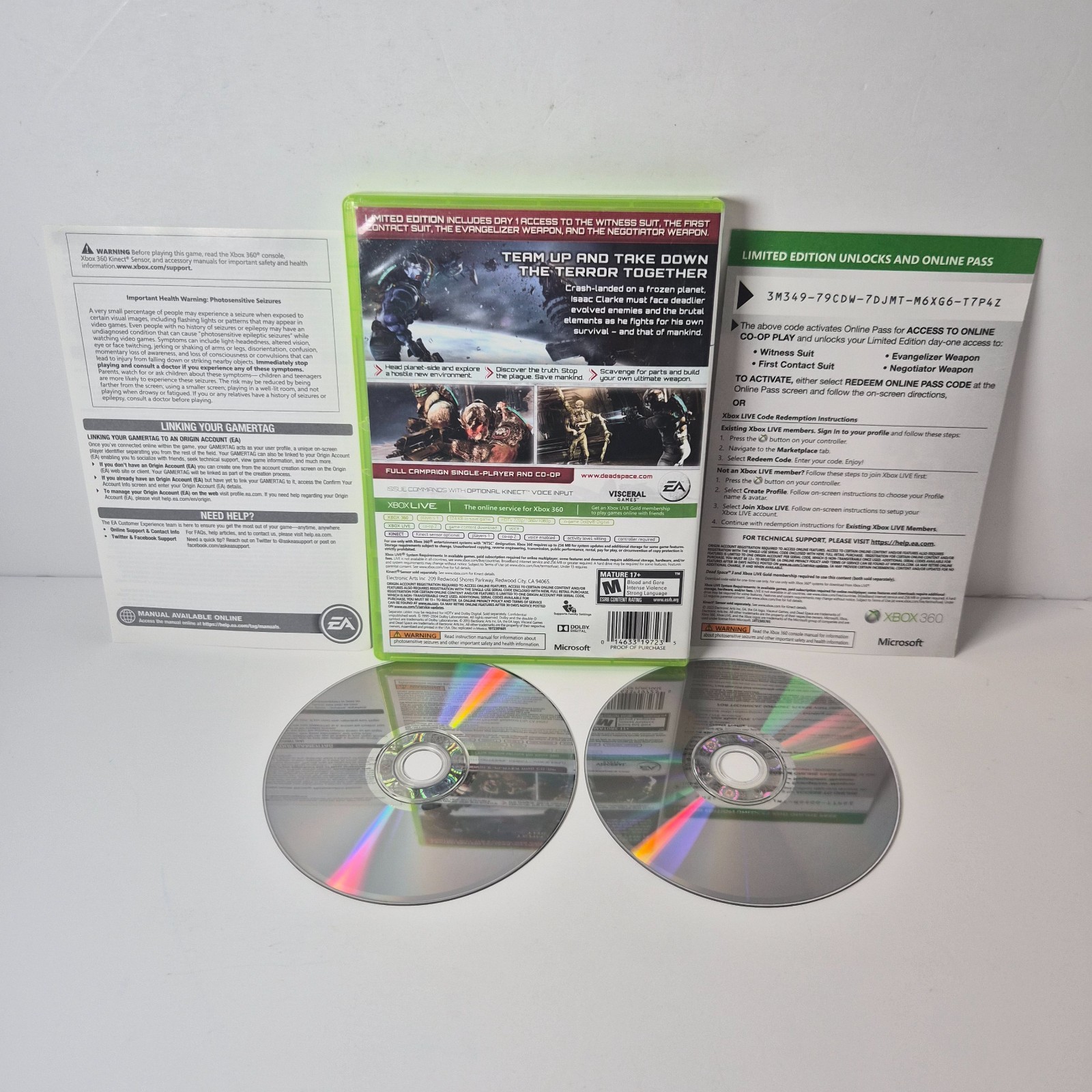 Dead Space 3 Limited Edition Xbox 360 CIB Tested 2 Disc Set