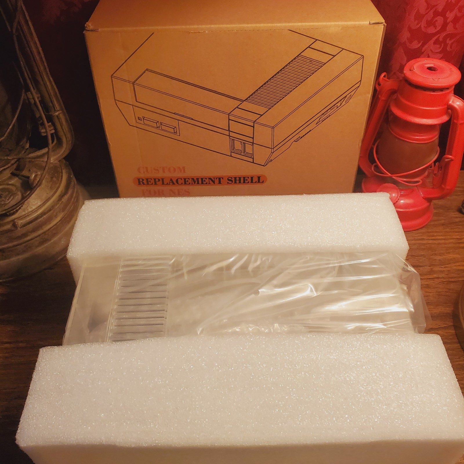 New Replacement Shell Case for NES TRANSPARENT CLEAR See Through ABS -SHELL ONLY