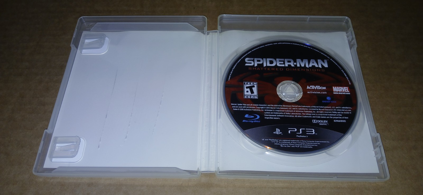 Spider-Man ~ Shattered Dimensions For Sony PlayStation 3, 2010 (No Manual)