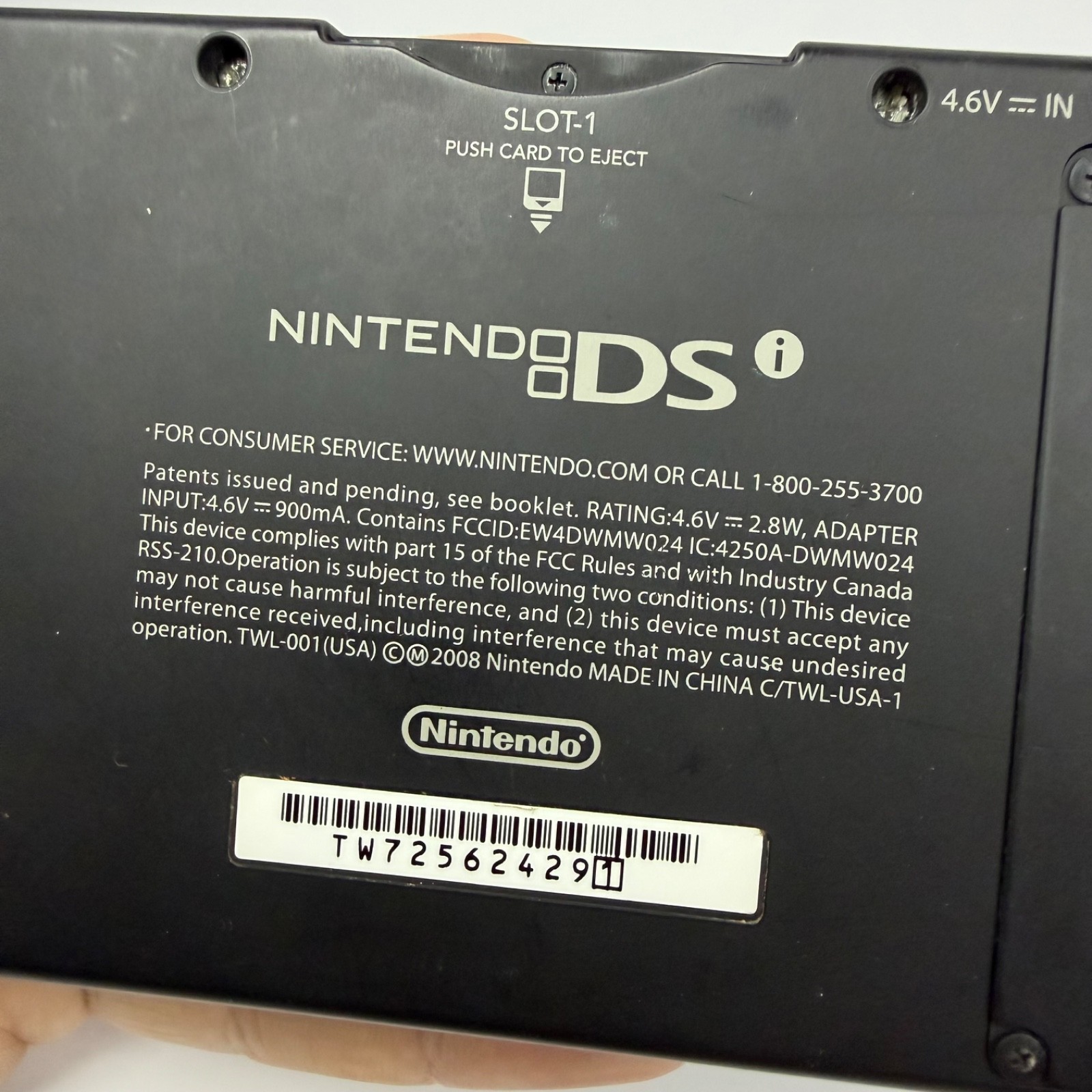 Nintendo DSi Handheld Game Console Only TWL-001 Black Works Dead Pixels
