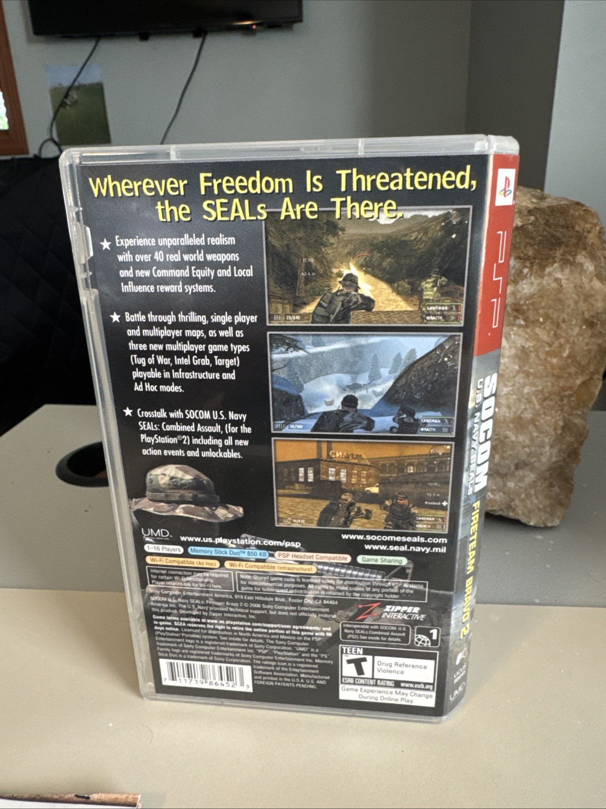 SOCOM US Navy Seals Fireteam Bravo 2 Sony PSP GH. Tested. CIB. Clean Throughout!