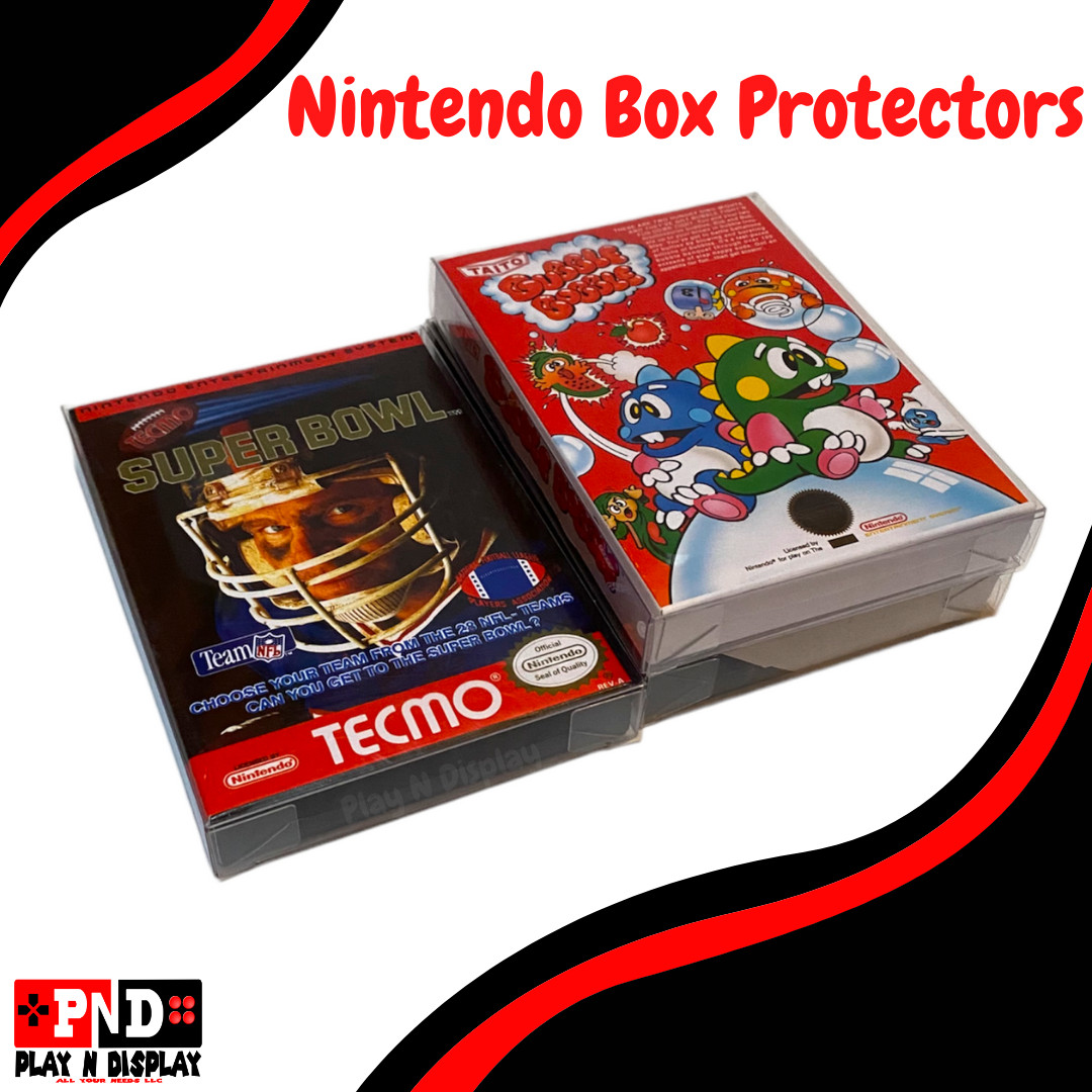 1 NES Nintendo Box Protectors Clear Plastic Display Case Sleeve Storage Thick