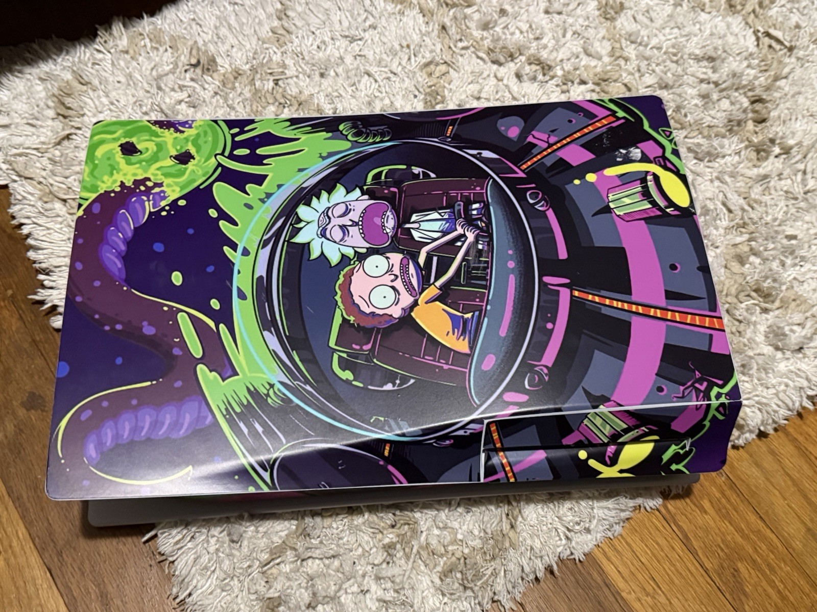Custom Rick And Morty Sony PlayStation 5 Standard Edition With All Accessories.