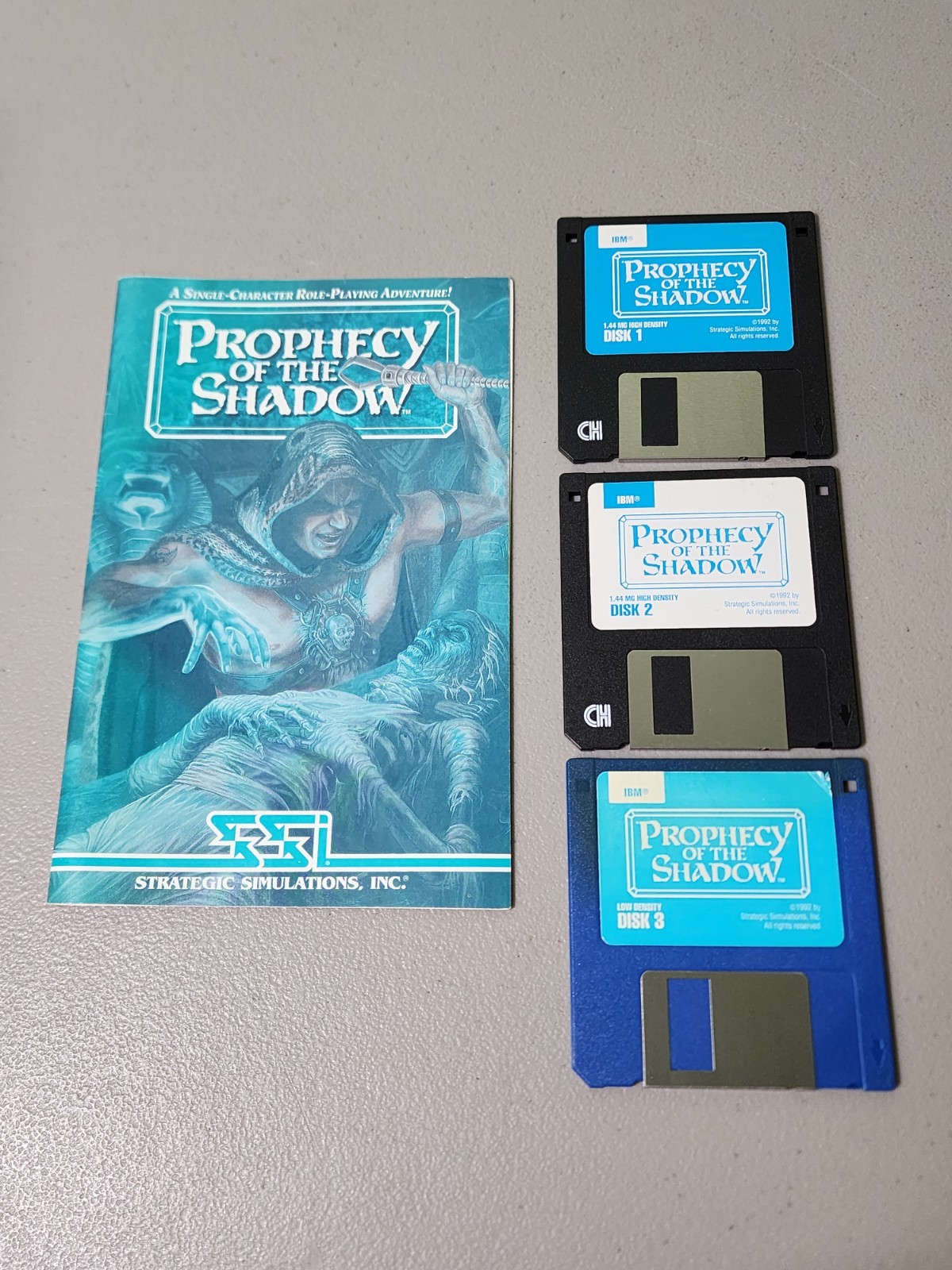 1992 SSI Prophecy of the Shadow PC Role Playing Computer Game Big Box