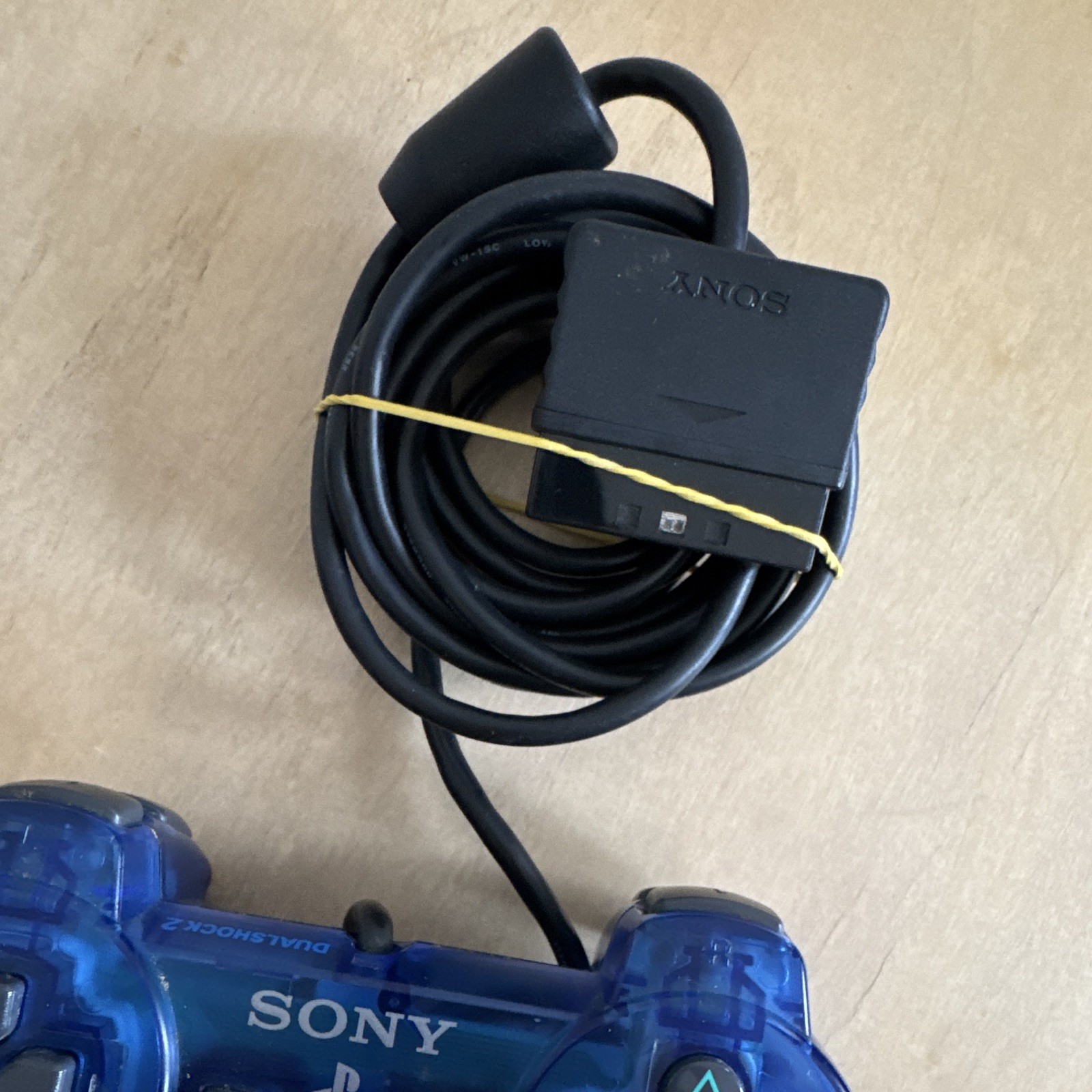 Sony DualShock 2 Analog Wired Controller Blue Transparent for PS1/PS2 SCPH-10010