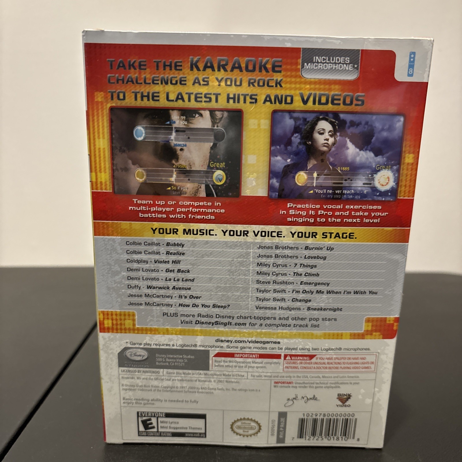 Video Game Wii Disney Sing It Pop Hits includes microphone NEW SEALED
