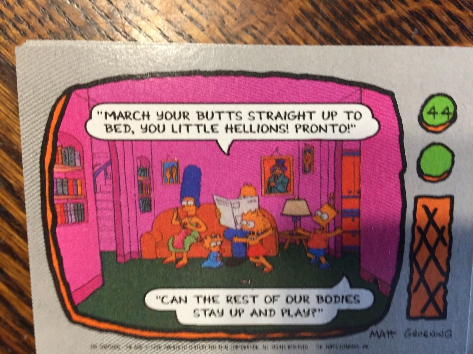 Vintage 1990 Simpsons Trivia Game Poster Puzzle Cards Matt Groening ‘TOPPS’ 1-88