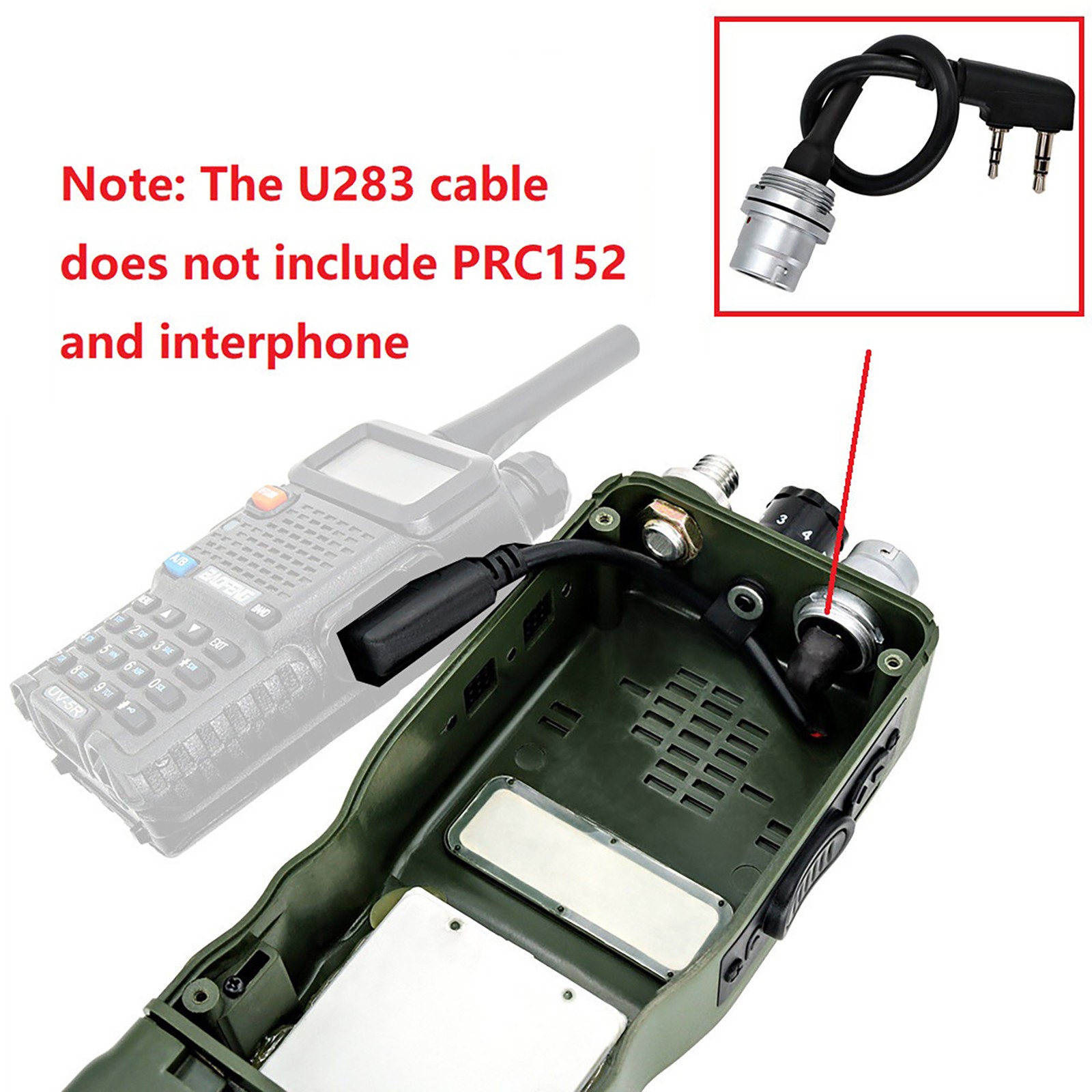 6Pin Plug To Socket K-Type Connector Line For AN/PRC 148 152 152A Walkie-Talkie