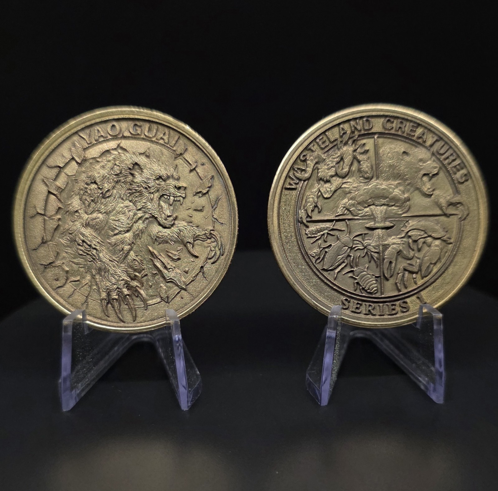 Fallout brass Challenge Coin Fan Made Set of 4