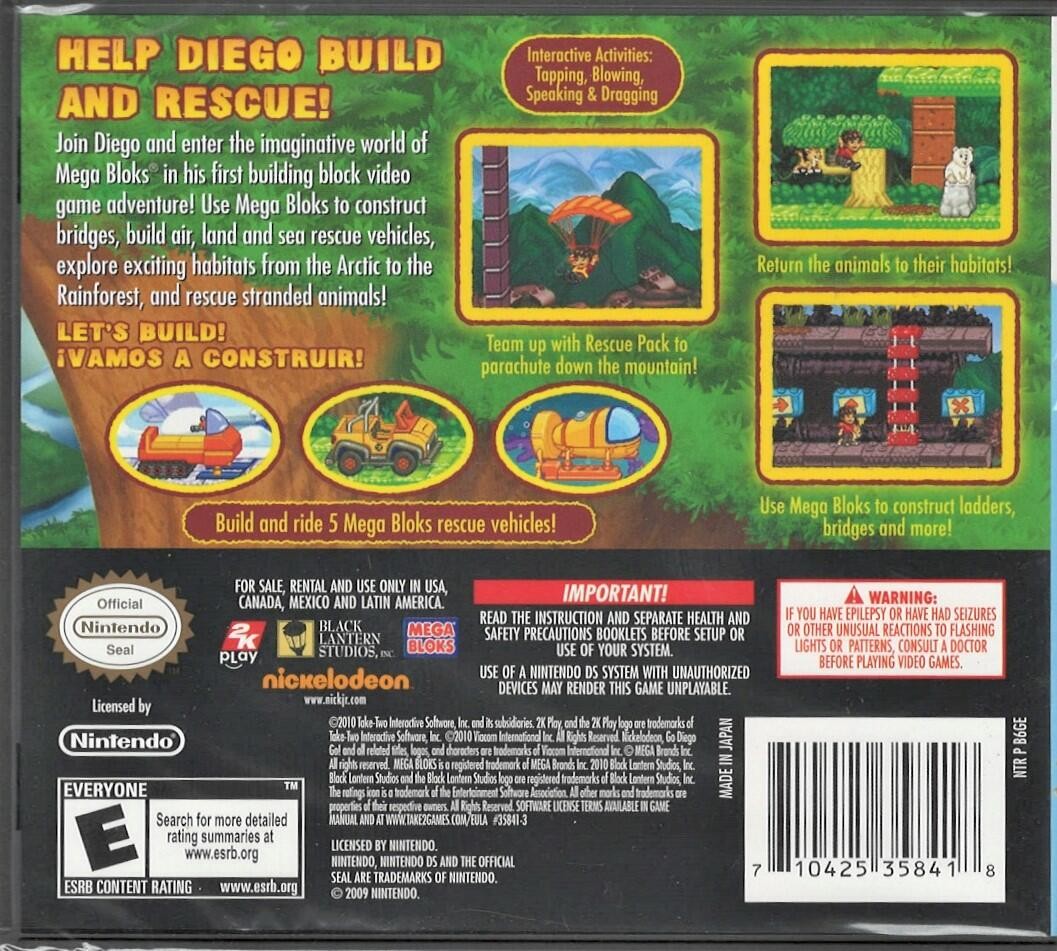 Mega Bloks Diego”s Build and Rescue NDS (Brand New Factory Sealed US Version) N