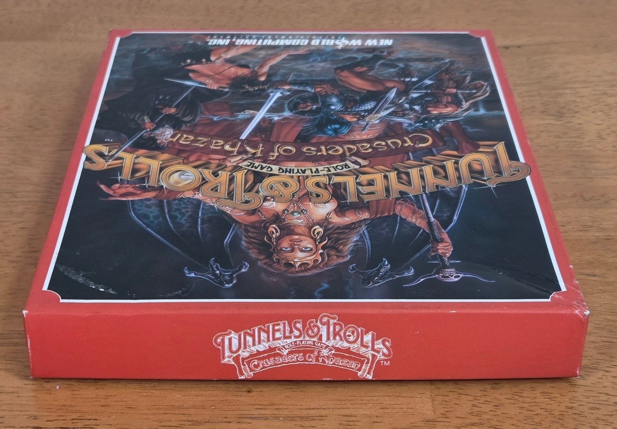 Tunnels Trolls Crusaders Khazan IBM PC Big Box Game 3.5″ Complete CIB 1990 Map