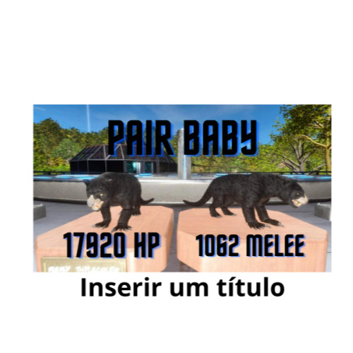 ARK ASCENDED PVE OFFICIAL PAIR BABY THYLA BLACK ID79 TOP STATUS PC/XBOX/PS5