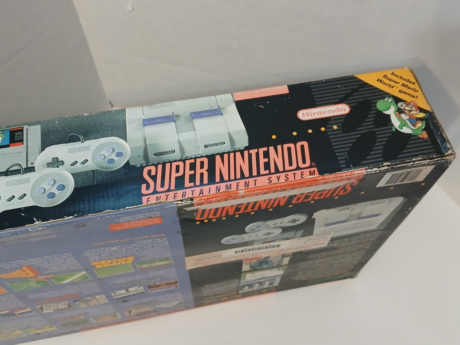 Super Nintendo Super Set – Box Only w/Foam Insert! Mario Kart Sticker Variation