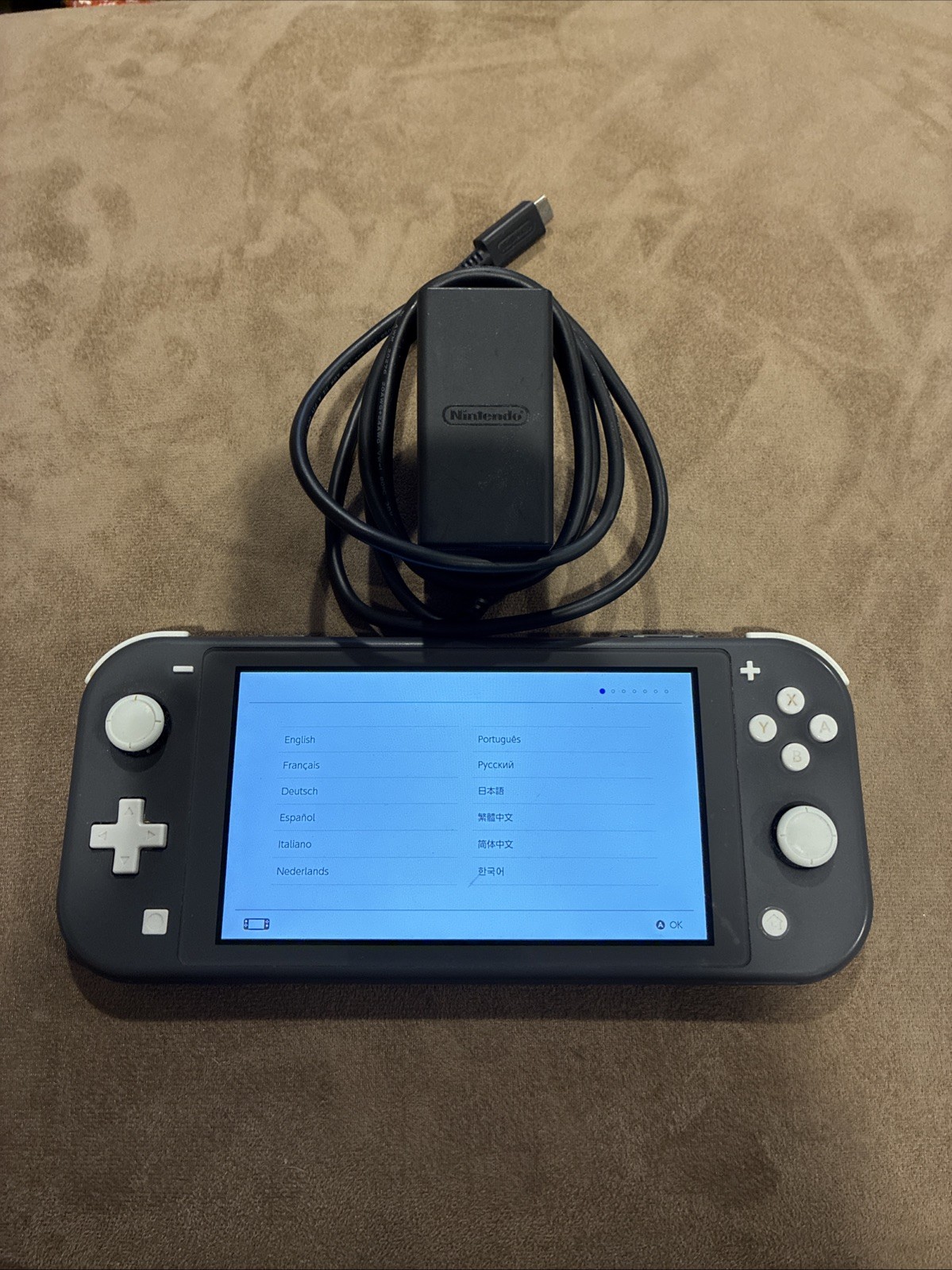 Nintendo Switch Lite Gray Handheld System 32GB 720p HD W Charger – TESTED/WORKS