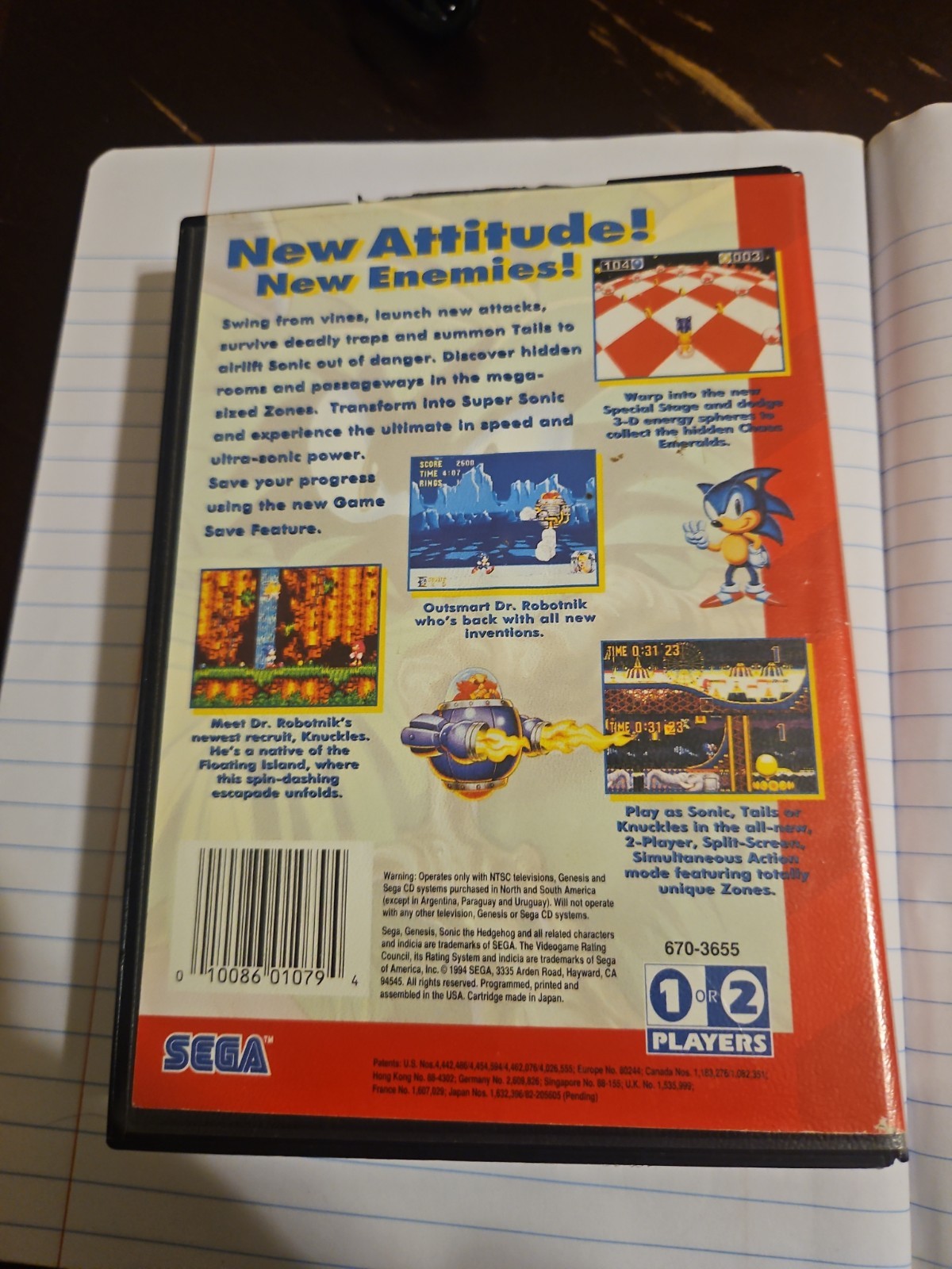 Sonic The Hedgehog 3 Sega Genesis CIB Complete In Box Authentic Tested