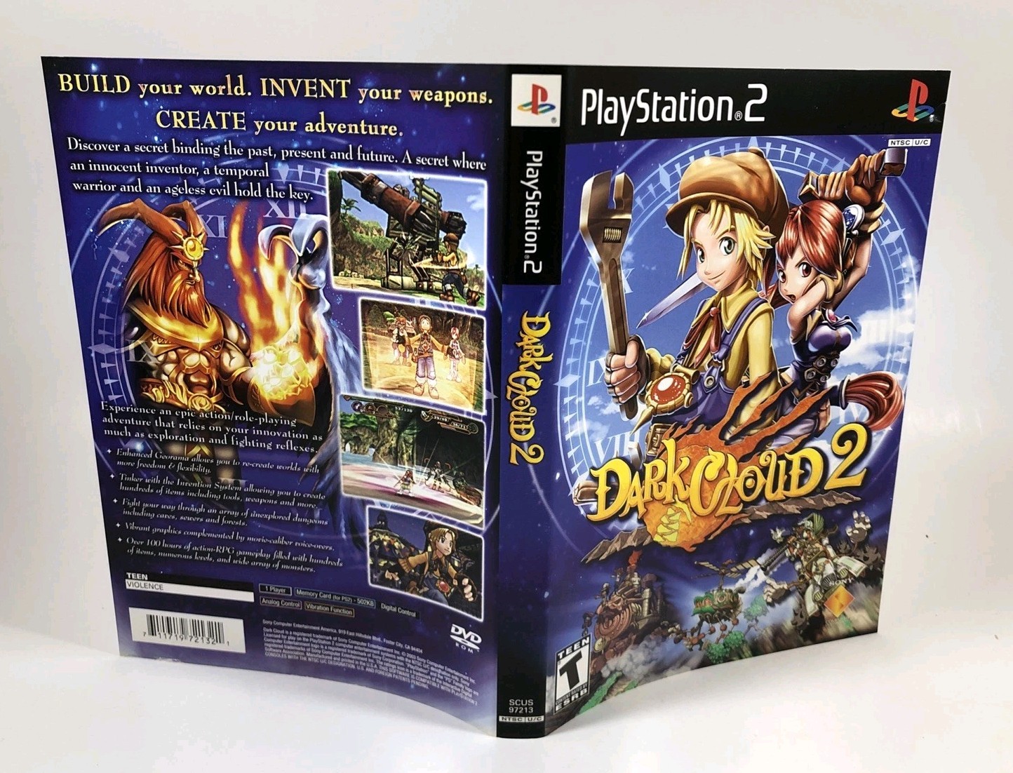 AUTHENTIC COVER ART ONLY NO GAME Dark Cloud 2 (PlayStation 2 / PS2) PLEASE READ