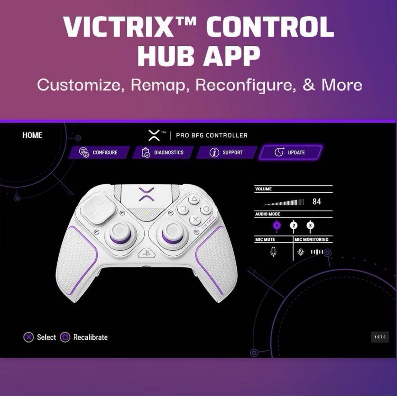 PDP Victrix Pro BFG Wireless Controller for PlayStation 5 – White