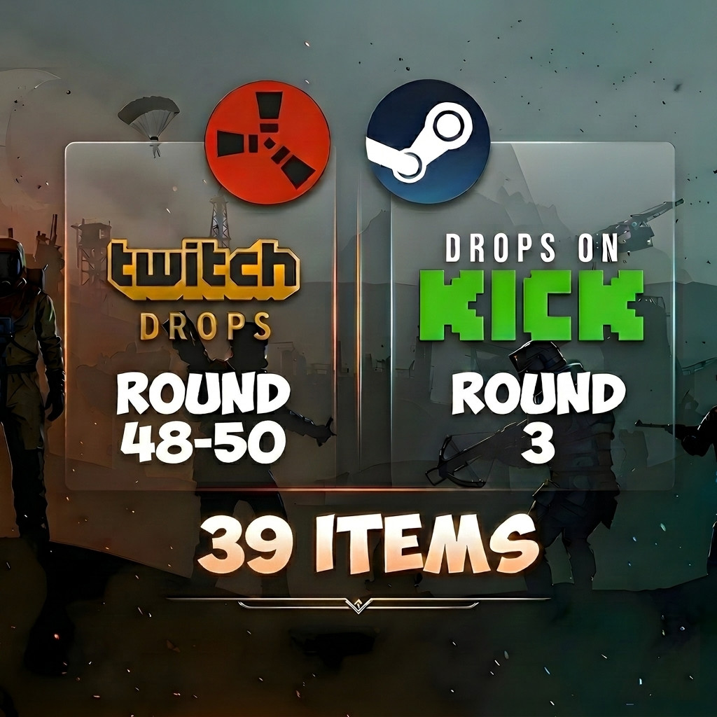 Rust Twitch & Kick Drops – All Available Rounds – 39 Items/Skins