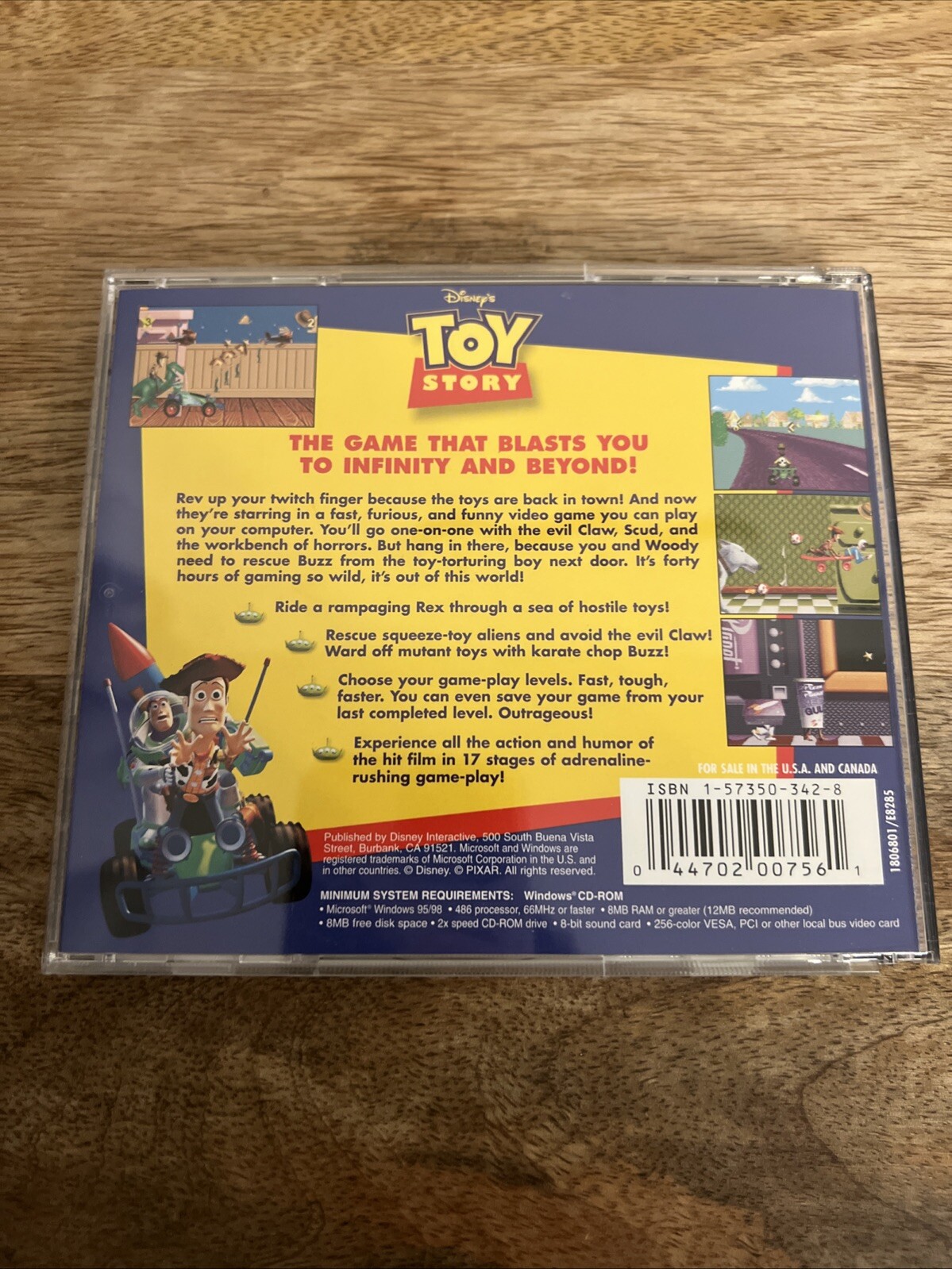 Disney Toy Story Pc Cd-ROM Video Game 2001 Rating K-A Tested