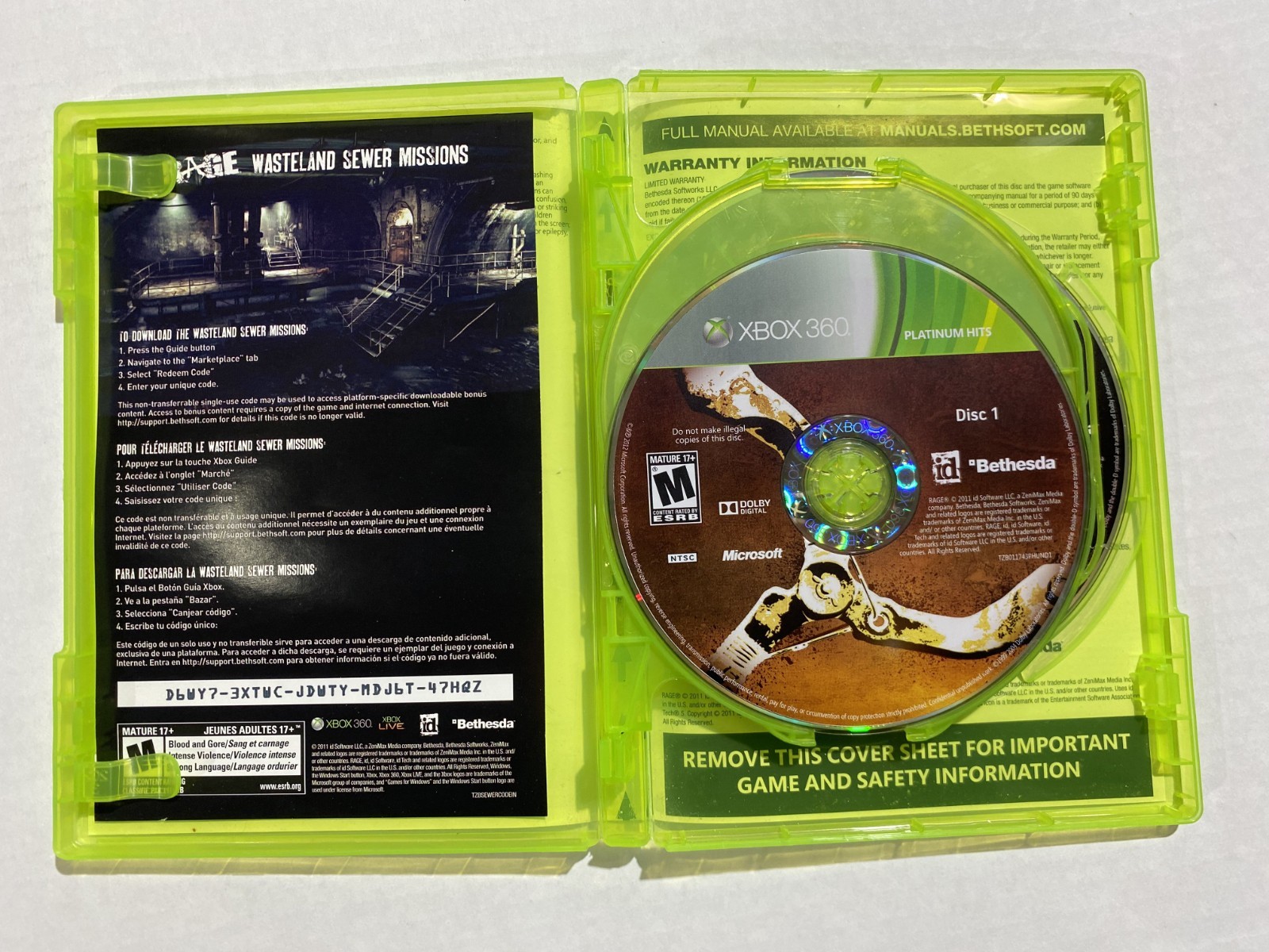RAGE Greatest Hits (Xbox One & Xbox 360) Complete w/ All Discs Tested Free Ship