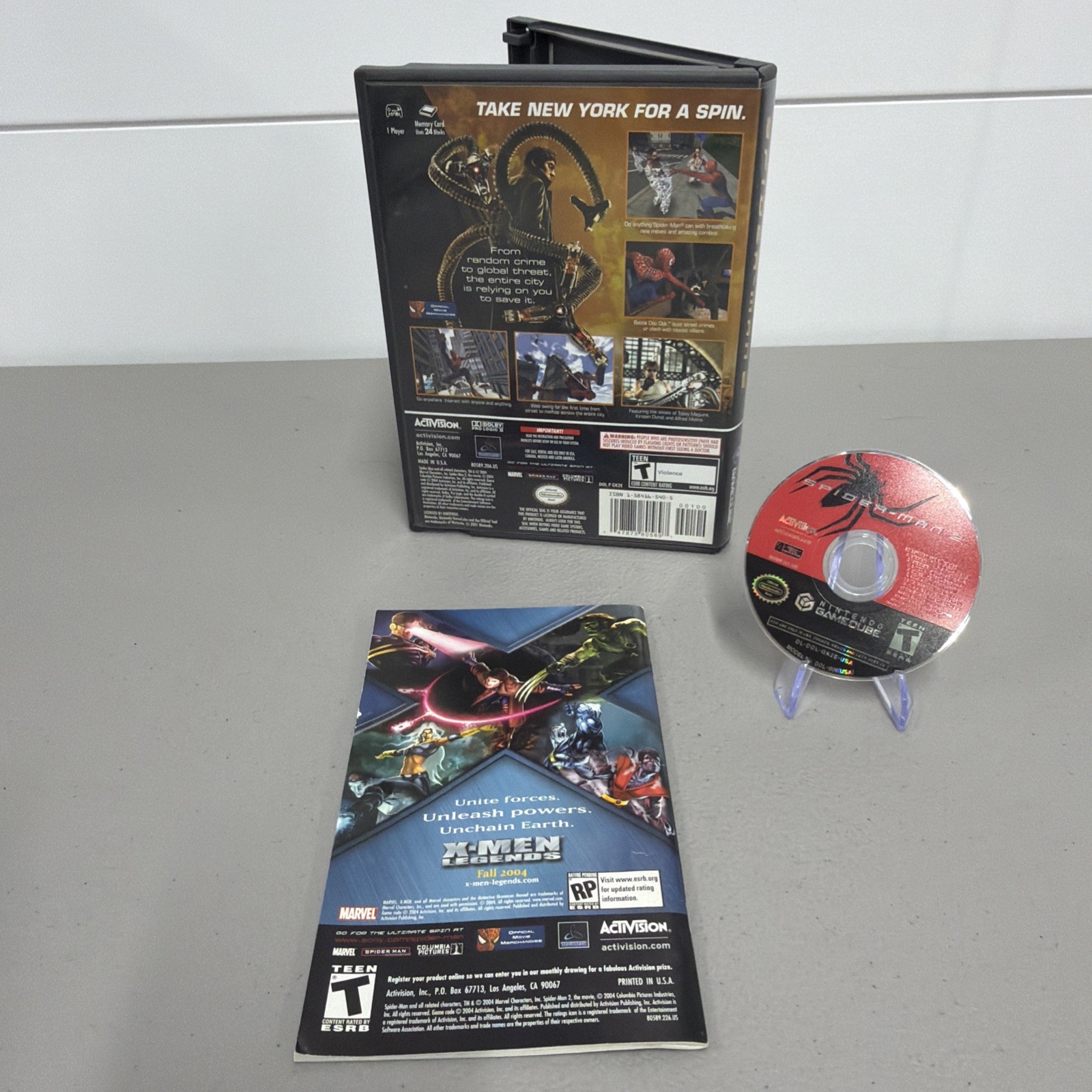 Spider-Man 2 (Nintendo GameCube, 2004) COB Tested And Working