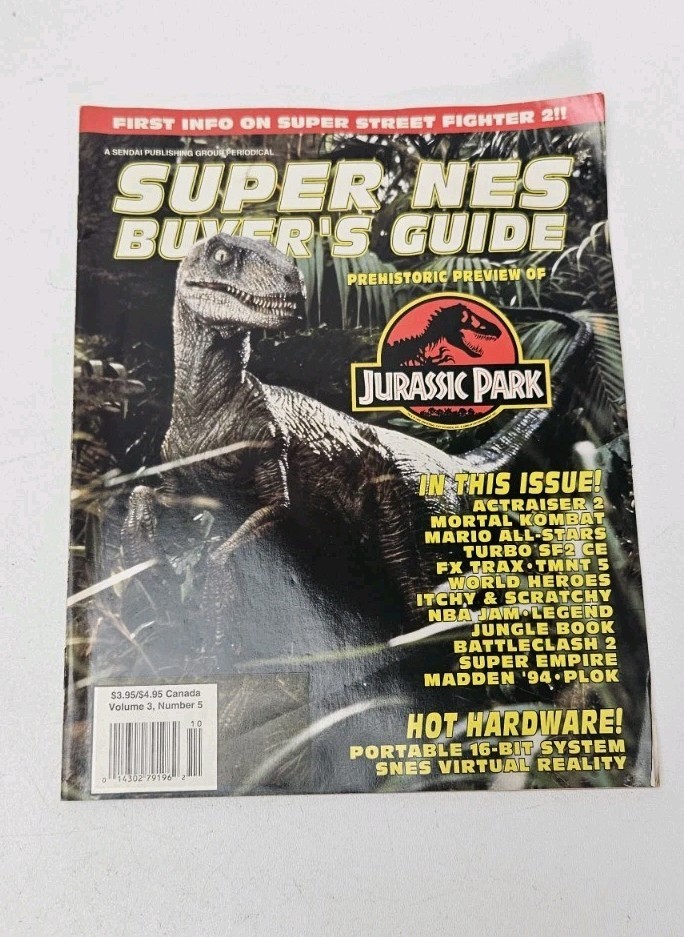 Super NES Buyer’s Guide Magazine Volume 3 Number 5 Jurassic Park/Mortal Combat