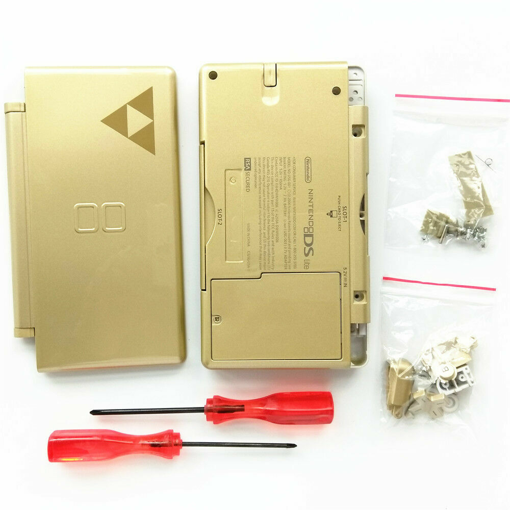 Gold The Legend of Zelda Full Housing Shell Case for Nintendo DS Lite NDSL